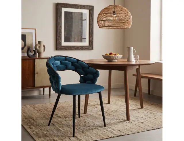 Kαρέκλα Sawyer Home Deco Factory με διαστάσεις 62x54x83cm - Duck Blue HD0357