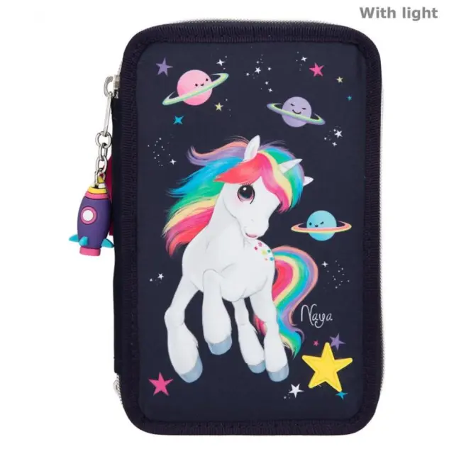 Ylvi AND the Minimoomis - Trippel Pencil Case - Space Unicorn (11167)