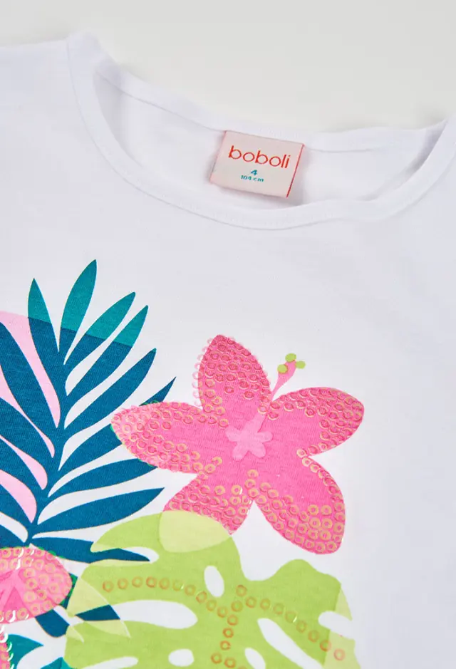 Boboli Knit t-shirt μακρυμάνικο για κορίτσι 413008-1100 3