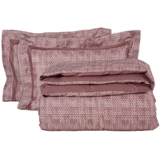 Das Home Παπλωματοθηκη Σετ Υπερδιπλη Executive 1687 Cream - Dark Rose Cream - Dark Rose 3