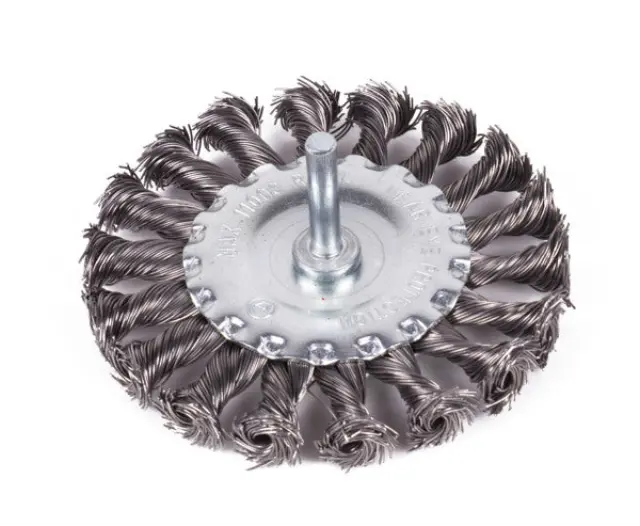 Steel brush wheel twisted for drill 100 mm