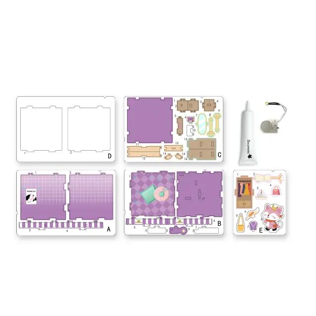 Sycomore Κατασκευή 3D Δωματίου με Φωτισμό / Chibi Box (4 σχέδια) Fox 3