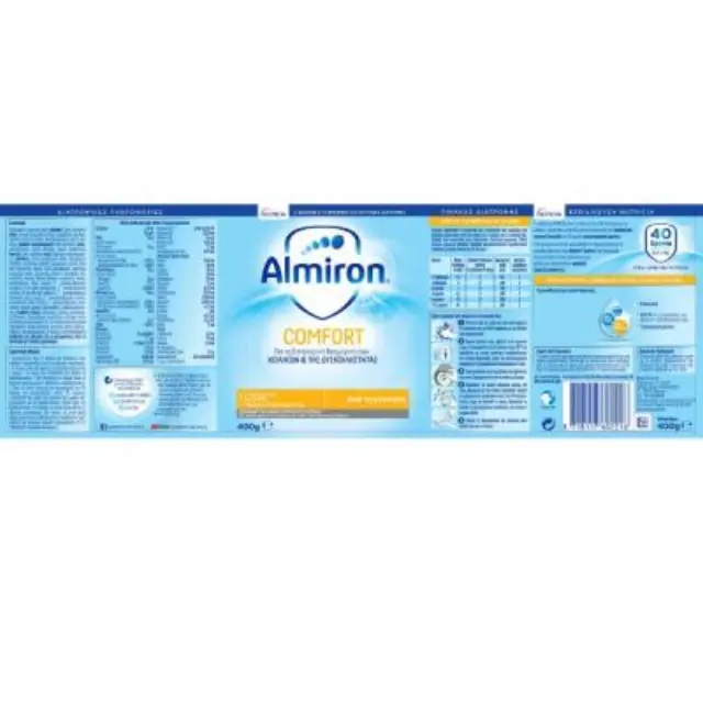 Nutricia Almiron Comfort 1 0m+ Γάλα 1ης Βρεφικής Ηλικίας από 0-6 μηνών για την Αντιμετώπιση της Δυσκοιλιότητας, 400gr 2