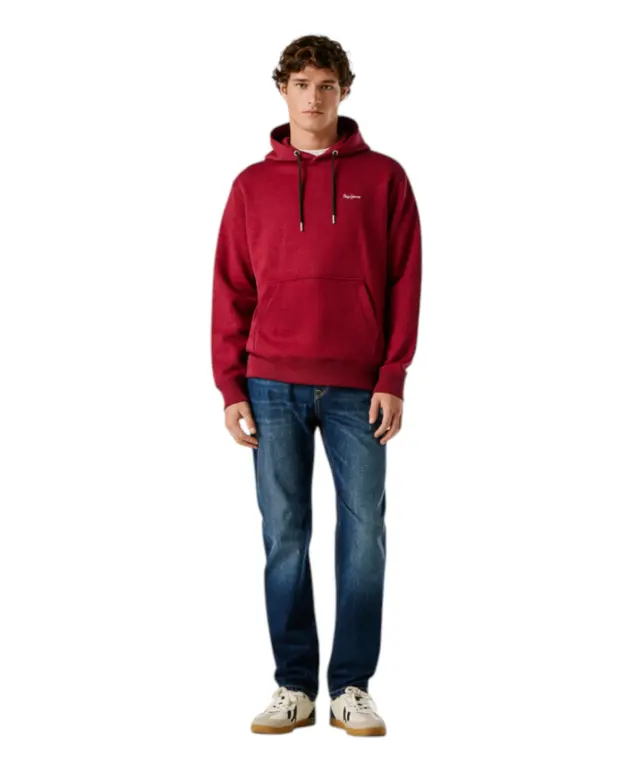 Pepe Jeans - Ανδρική Φούτερ με Κουκούλα Griffin Regular Fit PM5800071-287 Μπορντό 3
