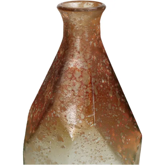 Βάζο Ώχρα Ανακυκλωμένο Γυαλί 13x13x31cm 2