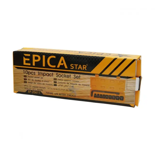 ΣΕΤ ΚΑΡΥΔΑΚΙΑ 1/2'' 10ΤΜΧ EPICA STAR TO-EP-20611