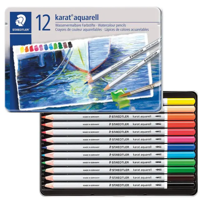 Σετ Μολύβια Ακουαρέλας Staedtler, 12 Χρώματα