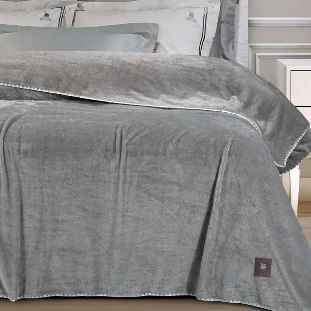 Κουβέρτα 220x240 Υπέρδιπλη 320gsm Fleece Essential Greenwich Polo Club 4439 Grey 100% Πολυέστερ 2