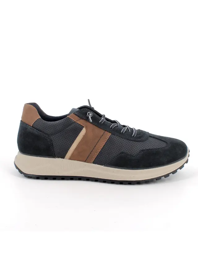 Imac Sneakers Ανδρικό δέρμα/δέρμα Nubuck Μπλέ IMA/103190 BLUE 2