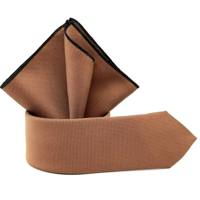 Ταμπά Γραβάτα Oxford 6,5 cm με Ασορτί Μαντήλι 2