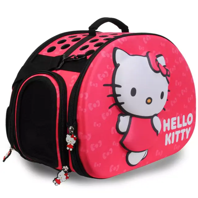 Τσάντα Μεταφοράς Hello Kitty 3D γάτας EVA ανάγλυφη ροζ 42x33x29cm