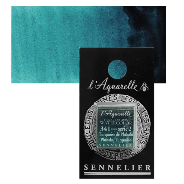 Χρώμα Ακουαρέλας Sennelier l Aquarelle Half Pan - 341 Phthalocyanine Turquoise