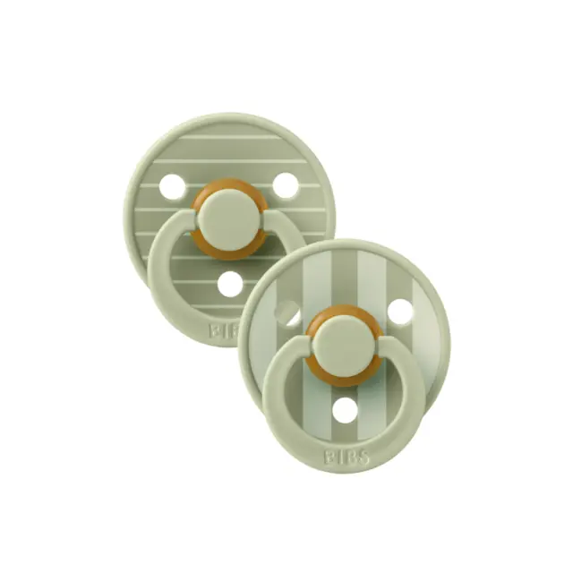 Bibs Σετ Πιπίλες 2τμχ - Studio Collection- Colour- Pin Sage - Στρογγυλή Νο1 2