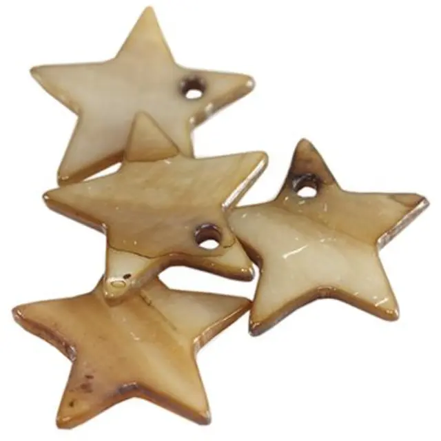 Mother of Pearl Αστεράκι Brown 17mm - 10τεμ