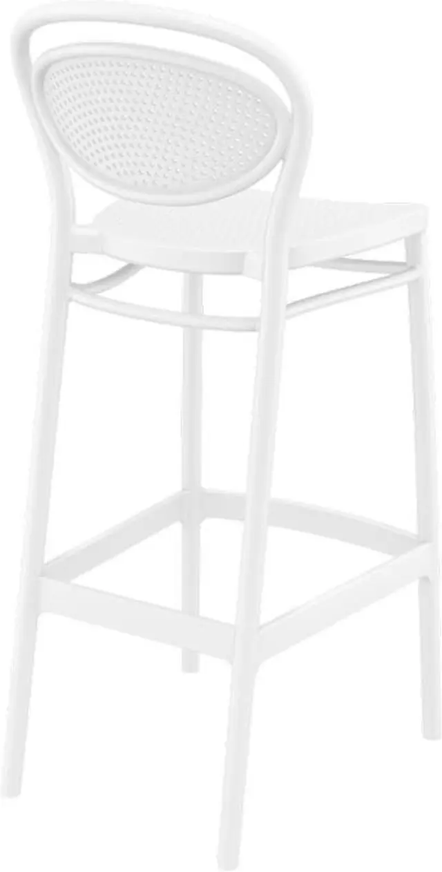 Σκαμπό Bar MARCEL Λευκό PP 45x52x106cm 2