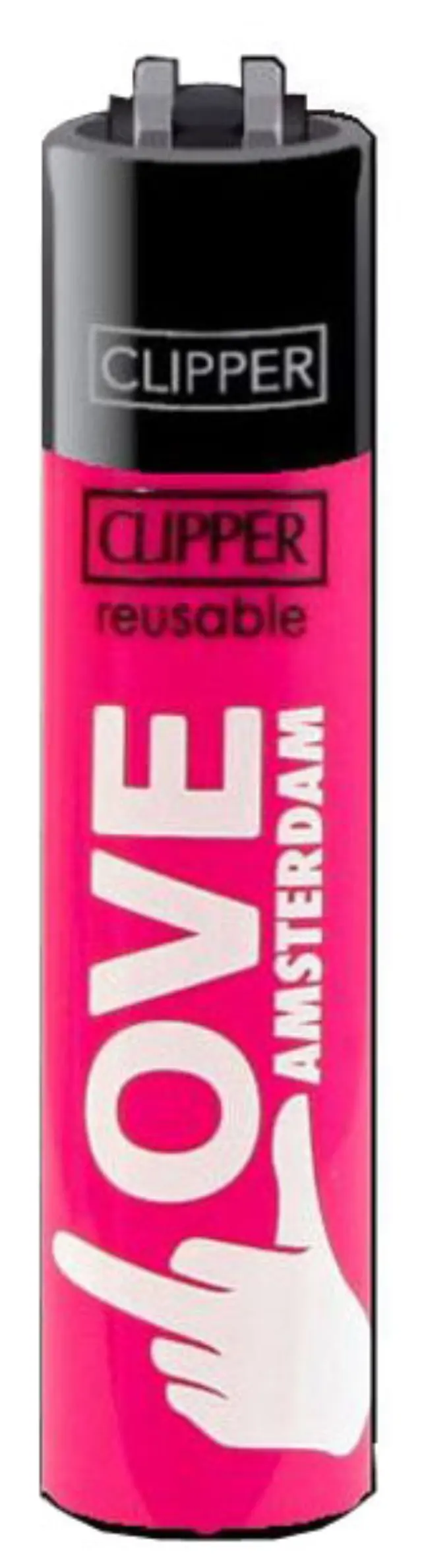 Αναπτήρας Πέτρας Clipper Μεγάλος - Amsterdam F-Love Pink