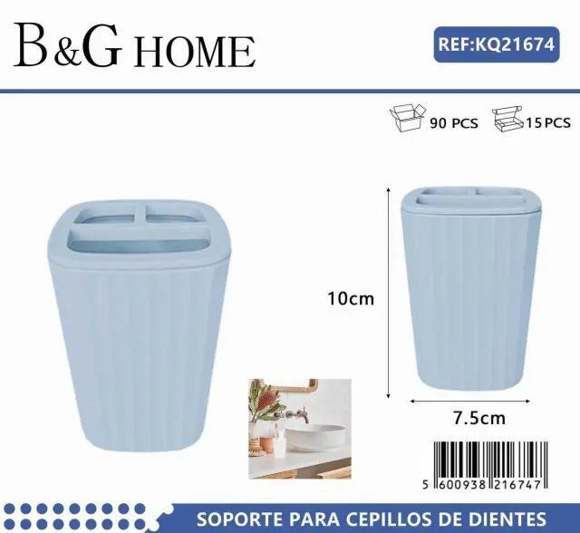 Θήκες οδοντόβουρτσας πλαστικές σε σετ 5Χ - Light Blue - 21674 2