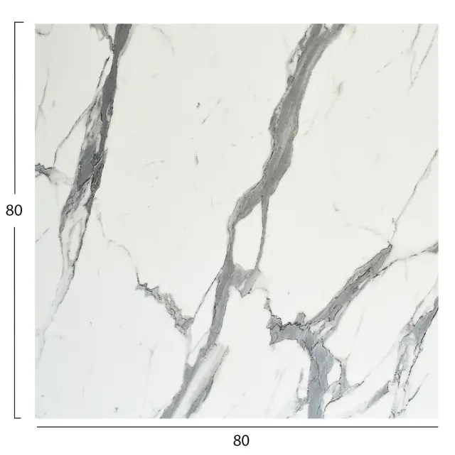 ΕΠΙΦΑΝΕΙΑ ΤΡΑΠΕΖΙΟΥ ΤΕΤΡΑΓΩΝΗ HPL FB95839.31 WHITE MARBLE 80x80εκ 2