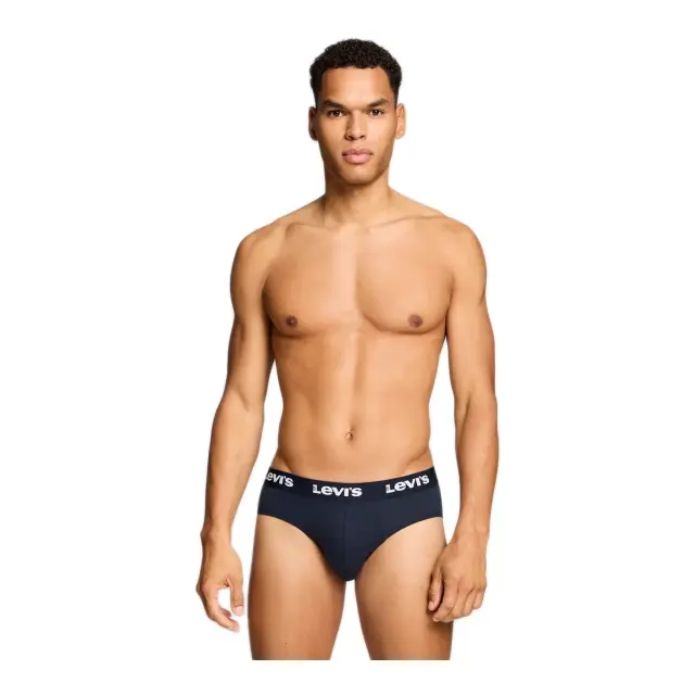 Levi's Ανδρικό Slip Repeat Logo Brief - Διπλό Πακέτο, Χρώμα Σκούρο Μπλε 2