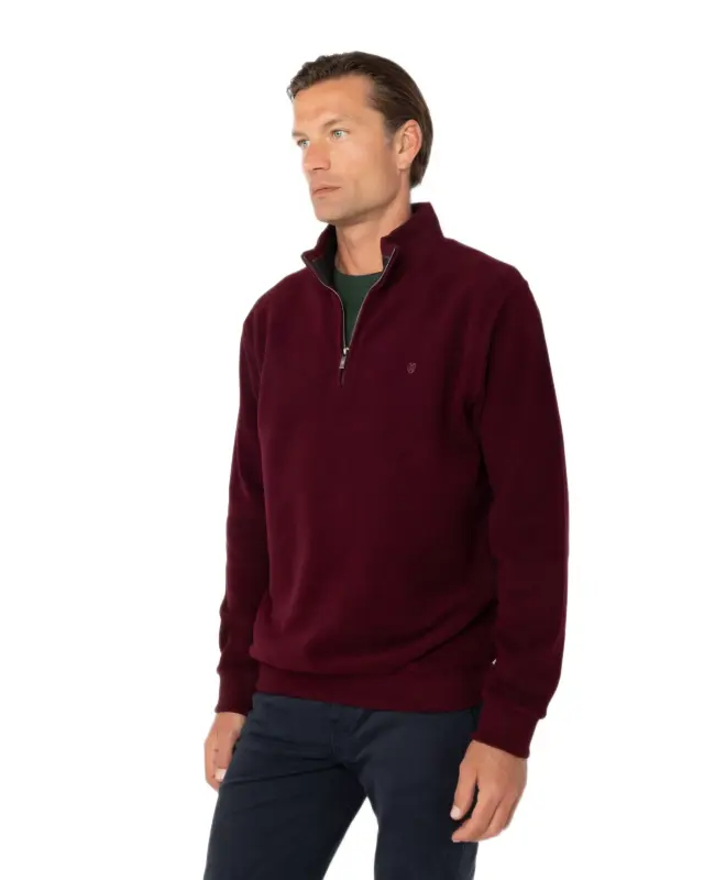 The Bostonians ανδρικό βαμβακερό φούτερ half zip regular fit 3RO1000-2 2