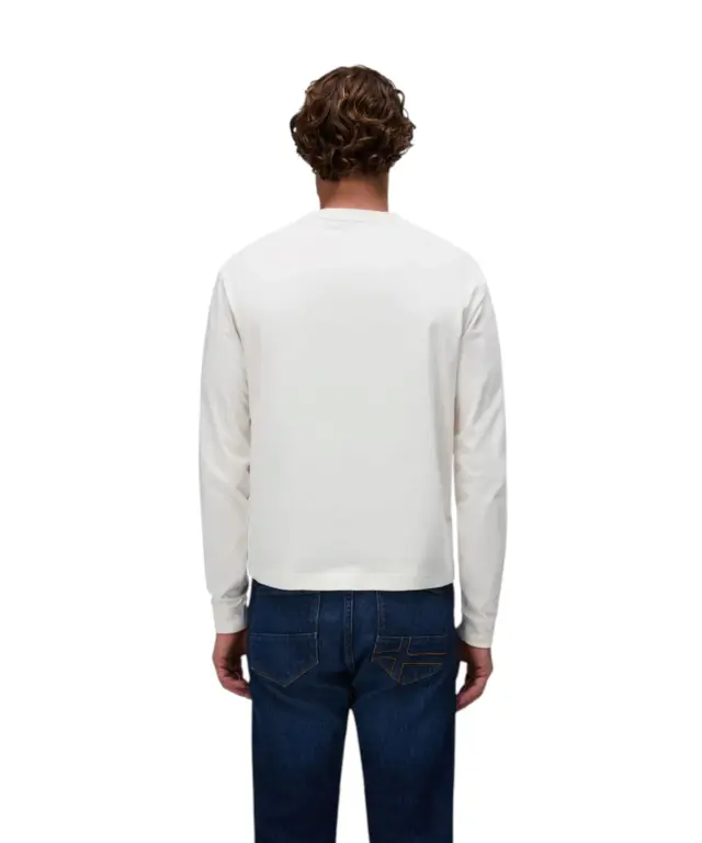 Napapijri - Ανδρικό T-Shirt S-Box Logo NP0A8BC5-N1A Λευκό - S 3