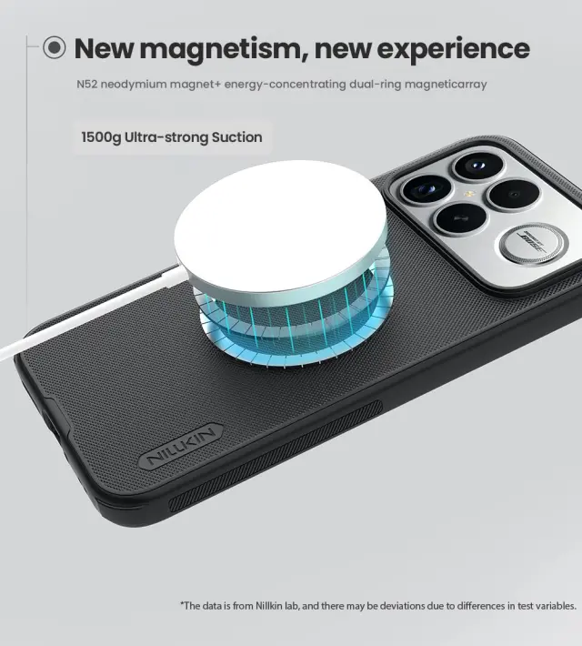 Nillkin Super Frosted PRO Magnetic Back Cover for Poco F8 Ultra Black 3