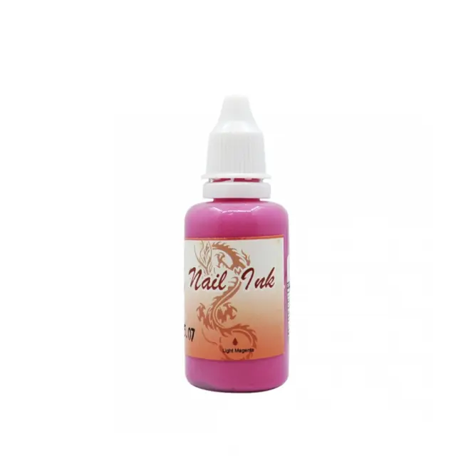Ακρυλικό χρώμα αερογράφου Φουξ- Airbrush Light Magenta Nail Ink 30ml OEM