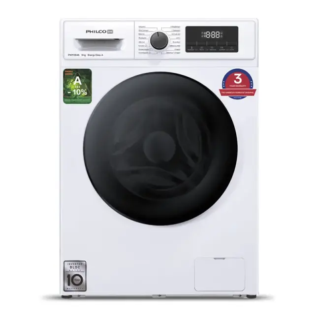 Philco PWM914A Πλυντήριο Ρούχων 9kg 1400 Στροφών 2