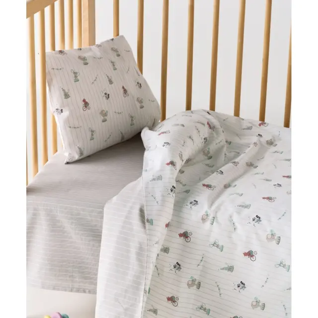 Σετ Παπλωματοθήκη Κούνιας 2 Τεμαχίων Kentia Gonzo Cream-Light Beige 100x140 2