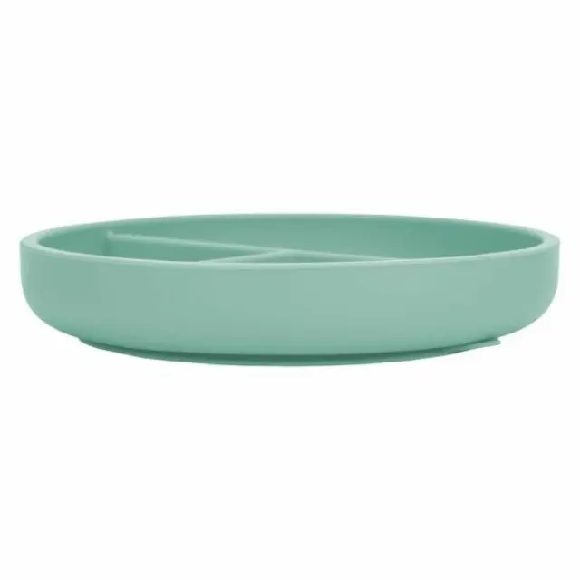 FreeOn Πιάτο Σιλικόνης Με Χωρίσματα Green 49515 2