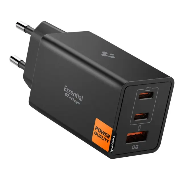 SPIGEN EE673EU ESSENTIAL 3-PORT NETWORK CHARGER 67W BLACK