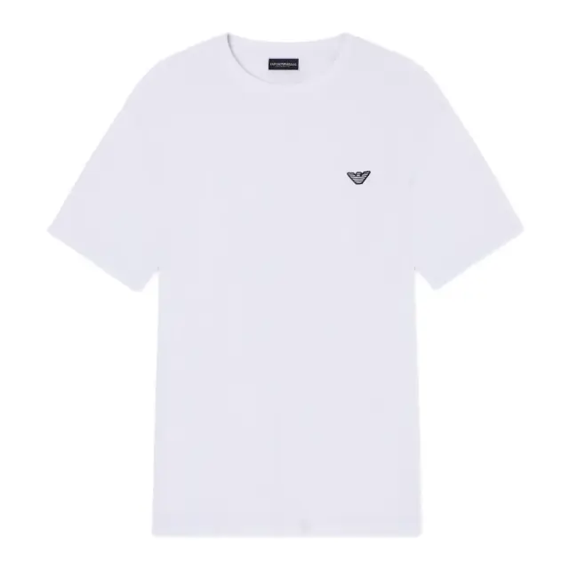 Emporio Armani Ανδρικό T-Shirt Bold Logo Beachwear In Jersey, Χρώμα Λευκό 3