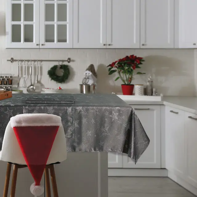 Ράνερ 45Χ140 Χριστουγεννιάτικο Das Home 0718 Γκρι 100% Πολυέστερ 2