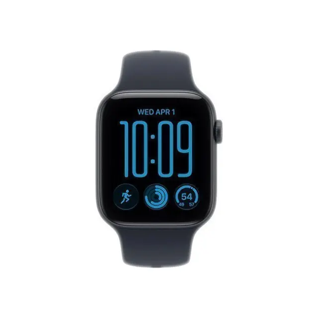 Apple Watch SE 3 GPS 44mm Midnight Aluminium Case with Navy Blue Sport Band S/M (MJL74MP/A)