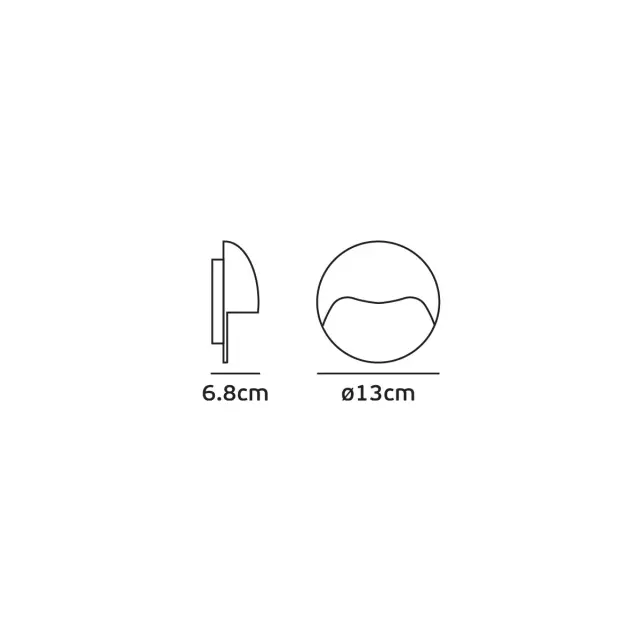 Ster Φωτιστικό Led τοίχου 6W 3000K 30° IP54 ø13x6.8cm λευκό Άσπρο 3