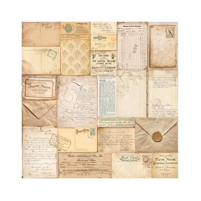 Τυπωμένο ύφασμα Stamperia, 30x30cm, 4 τεμ, Golden Harmony 2