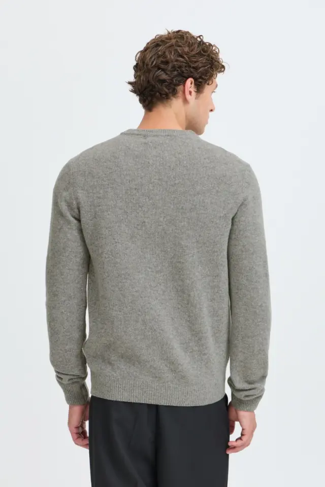 Casual Friday KARL Ανδρικό Μάλλινο Πλεκτό – Grey Melange - XXL 2