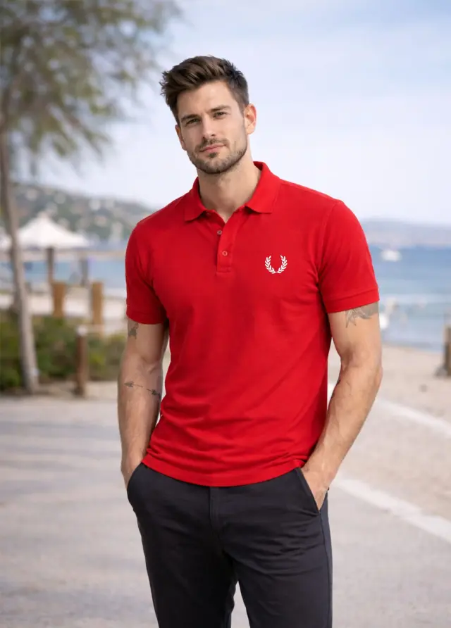 Μπλούζα Polo Noshame® Κόκκινη - 112608 - XXL