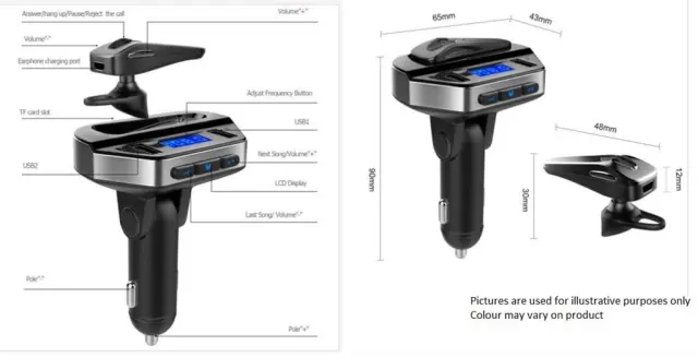 V6 Κιτ αυτοκινήτου Bluetooth, φορτιστής αυτοκίνητου, hands free 2