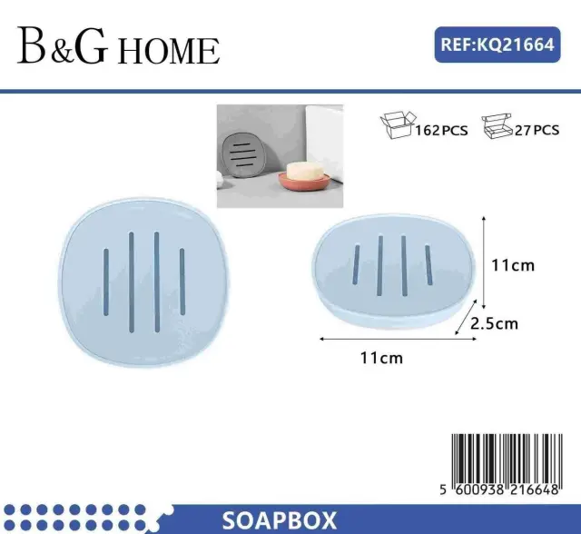 Σαπουνοθήκες μπάνιου πλαστικές - Σετ 9pcs - Light Blue - 21664 2