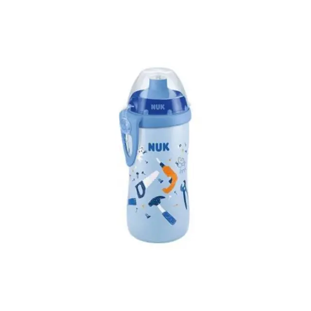 Nuk First Choice Sports Cup Παγουράκι με Καπάκι Push Pull από Σιλικόνη από 24m (10.255.412) Σιέλ, 450ml