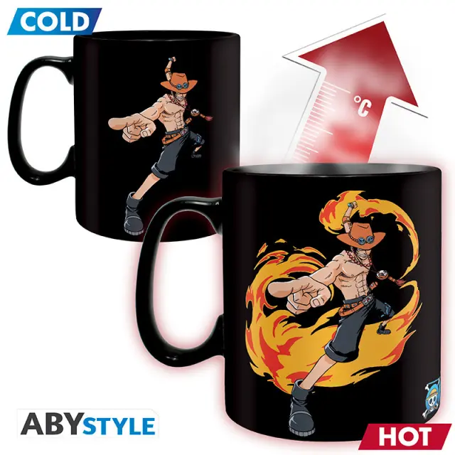 ONE PIECE - Mug Heat Change - 460 ml - Luffy + Ace 2