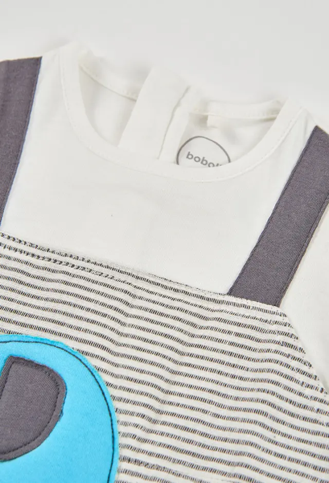 Boboli Knit φορμάκι συνδυασμένο για μωρό 213073-9835 3