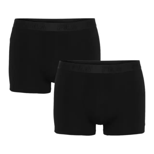 FILA Ανδρικό Boxer Elastic Band - Διπλό Πακέτο, Χρώμα Μαύρο - L