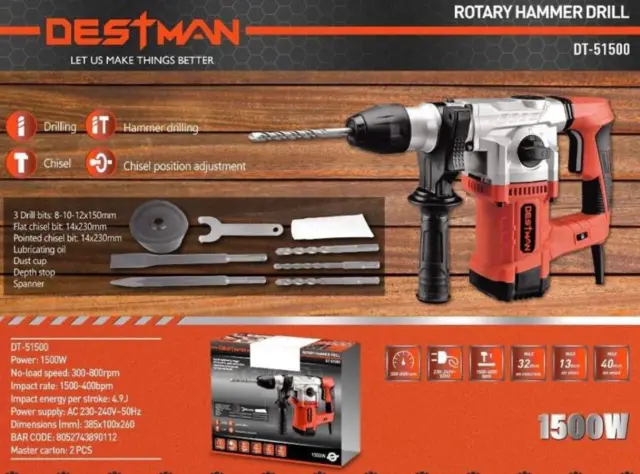 Κρουτικό Σκαπτικό 1500W Destman DT-51500
