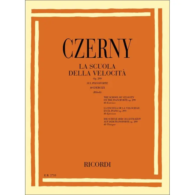 RICORDI - CZERNY C. Op.299 La Scuola Della Velocita/ 40 Ασκήσεις Δεξιοτεχνίας