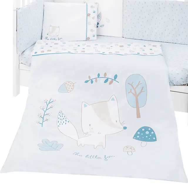 Kikka Boo Jersey Σετ Προίκας μωρού για Κούνια 6 τμχ 140x70cm Little Fox 41101060110 2