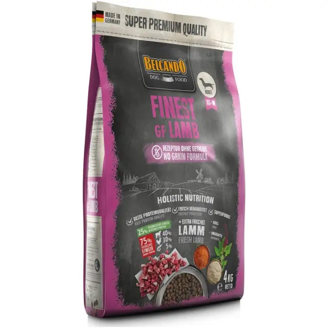 Belcando Finest GF Lamb Ξηρά Τροφή Χωρίς Σιτηρά για Ενήλικους Σκύλους Μικρόσωμων & Μεσαίων Φυλών με Αρνί 4kg