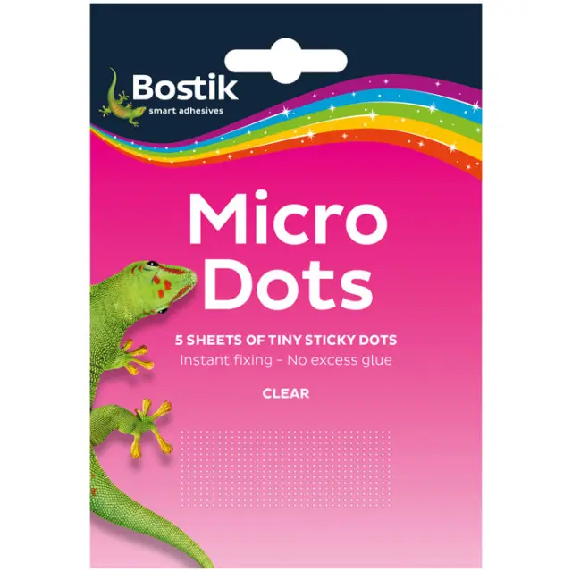 Bostik Micro Dots Μικροσκοπικές Κουκίδες Διάφανου Συγκολλητικού Διπλής Όψης - 5 Φύλλα