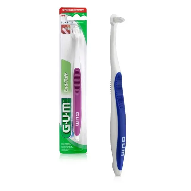 GUM End-Tuft Tapered Trim Οδοντόβουρτσα Μωβ Μπλε (308) 3